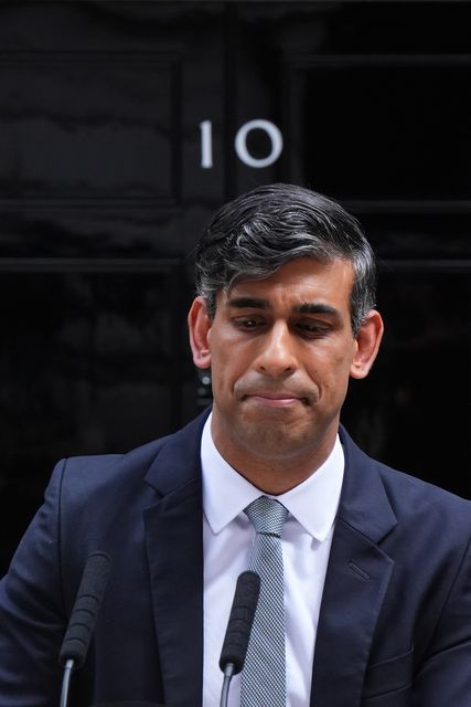 Rishi Sunak’s replacement as Tory leader will be announced on November 2 (James Manning/PA)