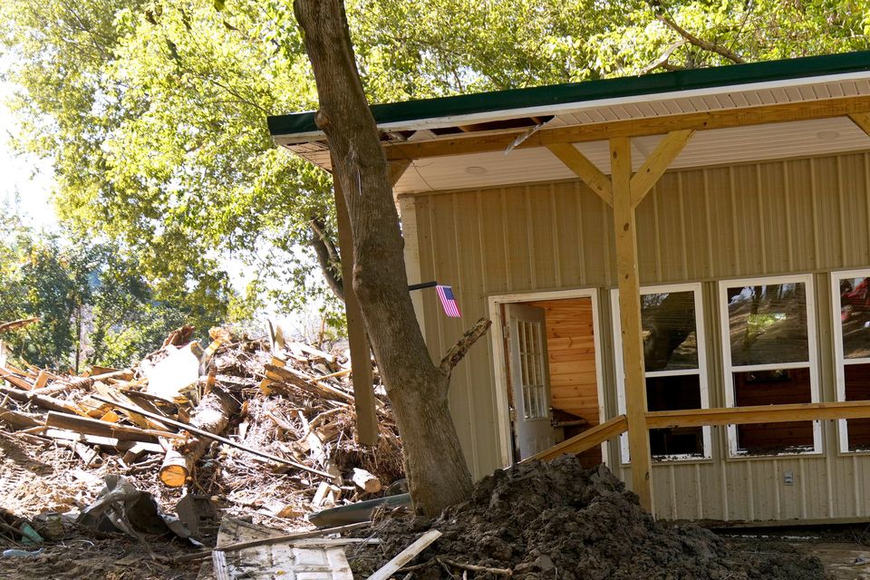 Debris left in the aftermath of Hurricane Helene (Jeff Roberson/AP)