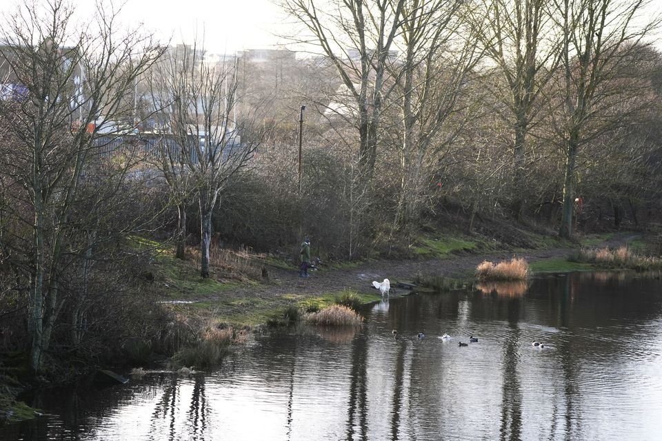 The path where the sisters were last seen, next to the River Dee in Aberdeen (Andrew Milligan/PA)