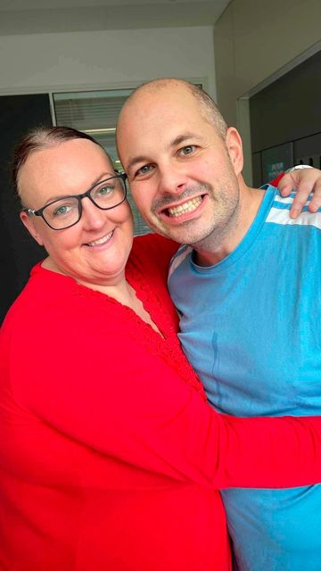 Michelle and her husband Gareth who suffered a heart attack and brain injury after someone threw themselves in front of the train he was driving