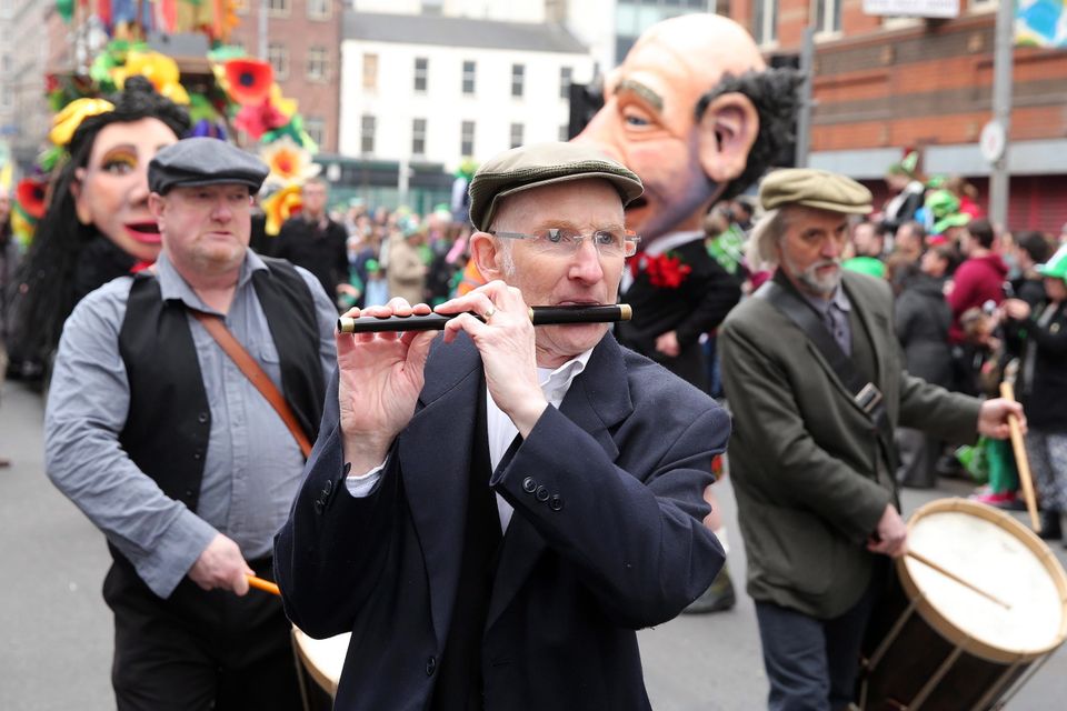 Press Eye - Belfast - Northern Ireland - 17th March 2015 - 

St Patrick's Day Carnival parade and Concert in Belfast city centre. 

Thousands of people descended on Belfast city centre today (17 March) to enjoy the city??s annual spectacular St Patrick??s Day parade and concert.

Organised by Belfast City Council, the family-friendly celebrations were officially started by Lord Mayor Nichola Mallon who led the high-energy carnival parade, created by BEAT Carnival.

Picture by Kelvin Boyes / Press Eye.