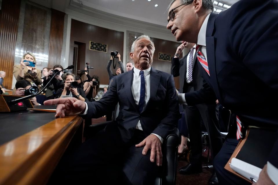 Robert F Kennedy Jr is appearing before the Senate Finance Committee (J Scott Applewhite/AP)