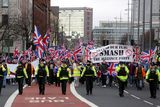 thumbnail: Loyalist protestors converge on Belfast City Hall. Picture date: Saturday January 5, 2013