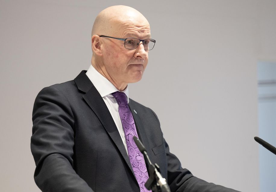 John Swinney was asked about Moira Salmond’s statement at an event on Wednesday (Lesley Martin/PA)