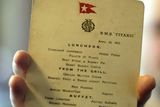 thumbnail: An original Titanic menu from April 10th 1912