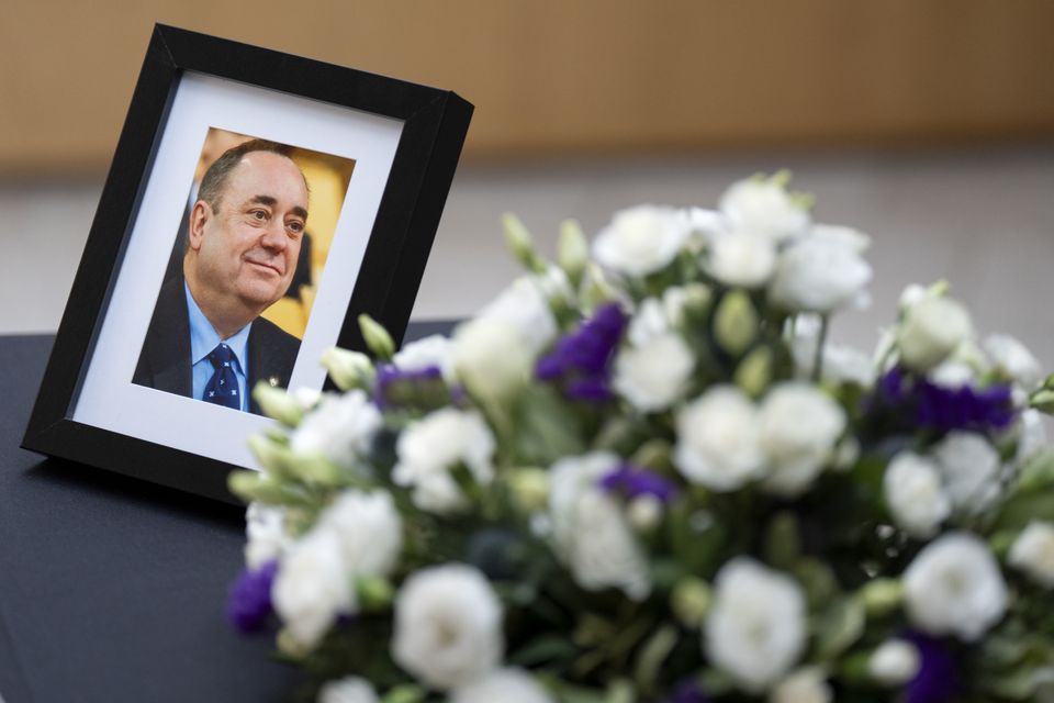 A book of condolences was set up at the Scottish Parliament following Alex Salmond’s death (Jane Barlow/PA)