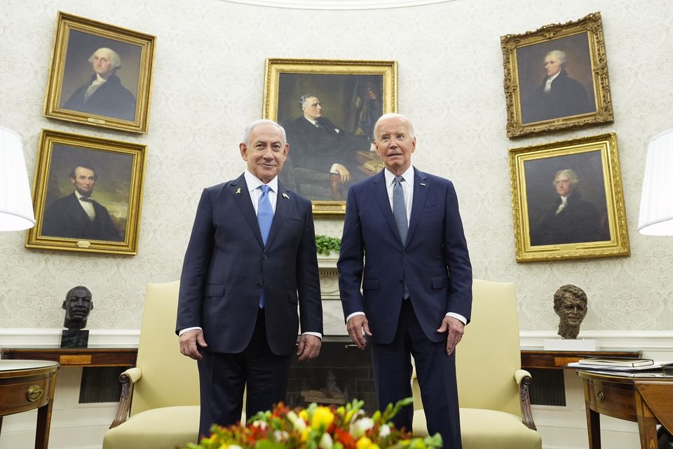 President Joe Biden meets with Israeli prime minister Benjamin Netanyahu (Susan Walsh/AP)