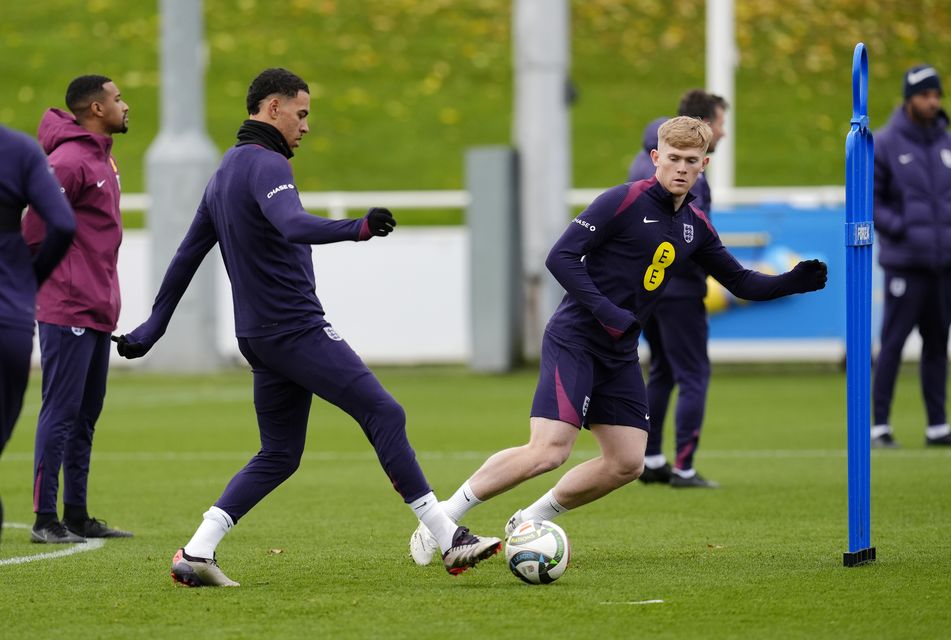 Lewis Hall, right, has received a first call-up for England (Nick Potts/PA)