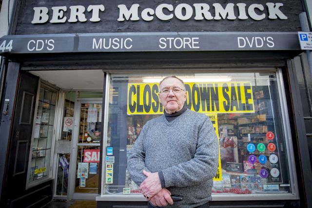 Ballyclare music man Bert McCormick shuts up shop after 42 years