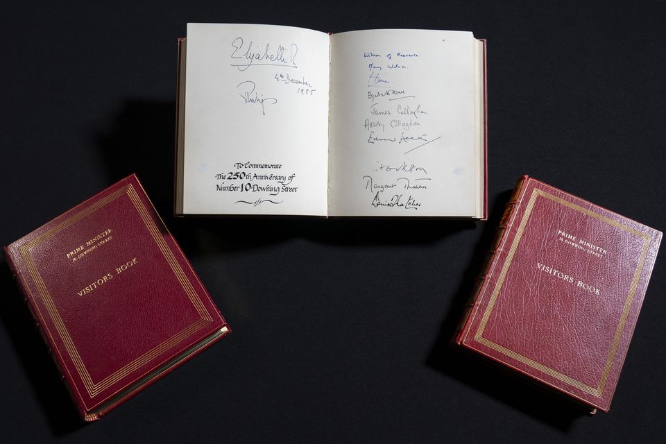 Three Downing Street Visitors Books at the National Archives (Ben Whitley/PA)