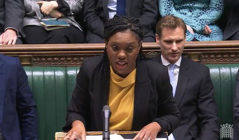 Conservative leader Kemi Badenoch speaking during Prime Minister’s Questions (House of Commons/UK Parliament)