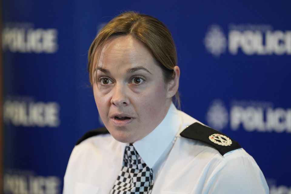 South Yorkshire Police Assistant Chief Constable Lindsey Butterfield speaking at the force’s headquarters in Sheffield on Monday (Danny Lawson/PA)