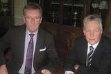 thumbnail: Ulster Unionist leader Mike Nesbitt and First Minister Peter Robinson were among those holding talks about the Union flag dispute in Belfast