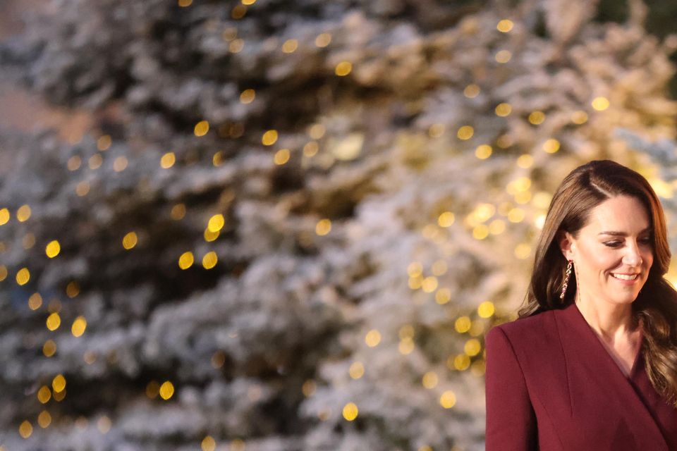 The Princess of Wales arriving for the carol service in 2022 (Richard Pohle/The Times/PA)