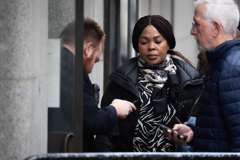 Helen Lumuanganu, the mother of Chris Kaba, arriving at the Old Bailey, central London (James Manning/PA)