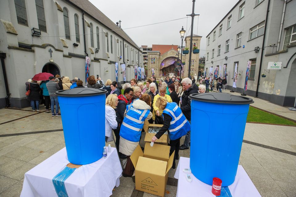 In October hundreds of people queued to visit the relics of St Bernadette at St Mary’s Church in Chapel Lane in Belfast, as part of a pilgrimage across the island of Ireland (Liam McBurney/PA)