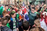 thumbnail: A Union flag is burned in Donegall Place