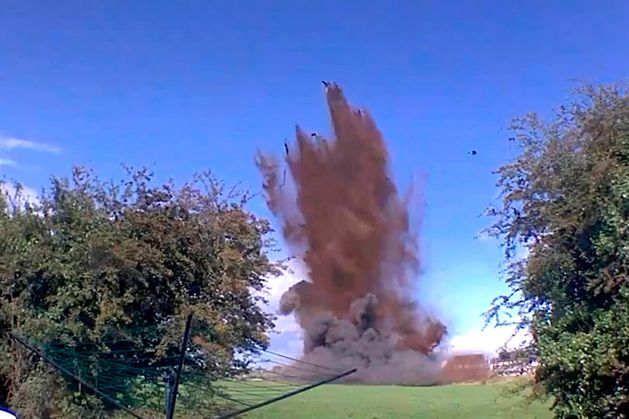 World War II bomb: Minimal damage caused following controlled blast in Newtownards