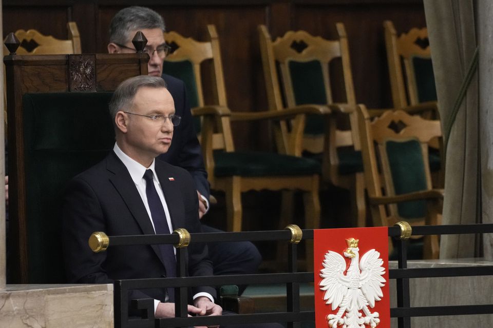 Poland’s president Andrzej Duda (Czarek Sokolowski/AP)