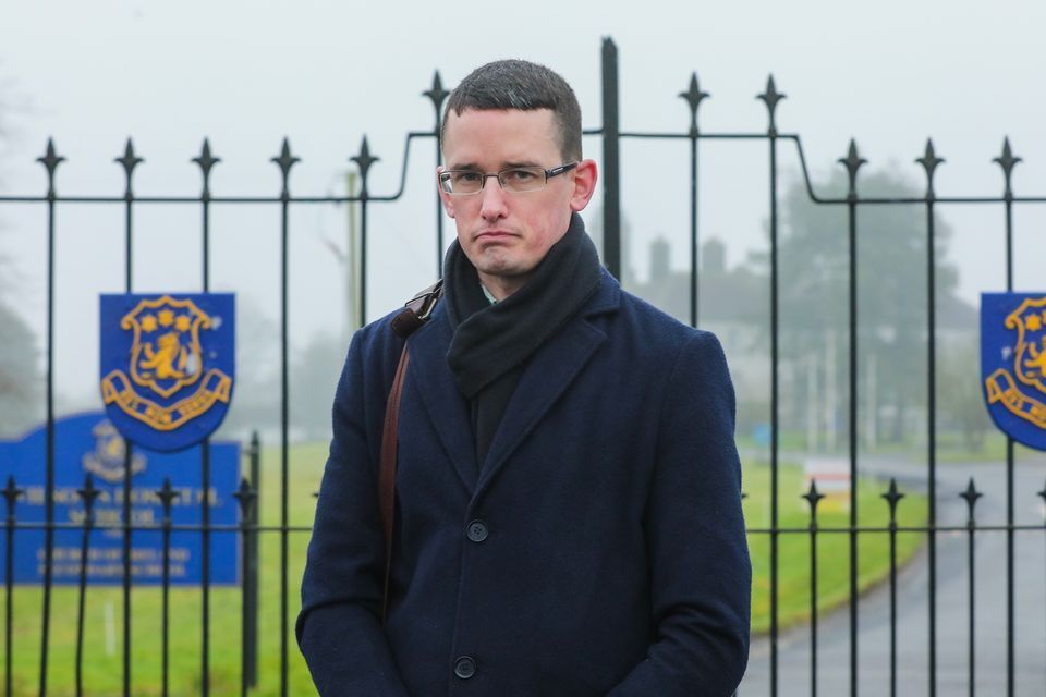 Enoch Burke outside Wilson's Hospital School. Photo: Gerry Mooney