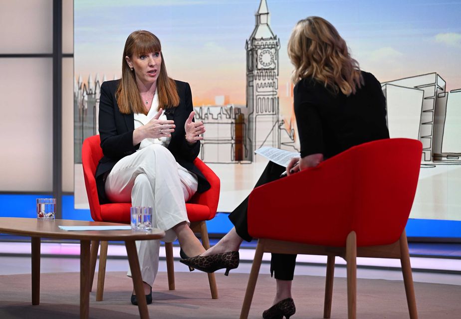 Angela Rayner was asked about planning changes on the Sunday morning political programmes (Jeff Overs/BBC/PA)