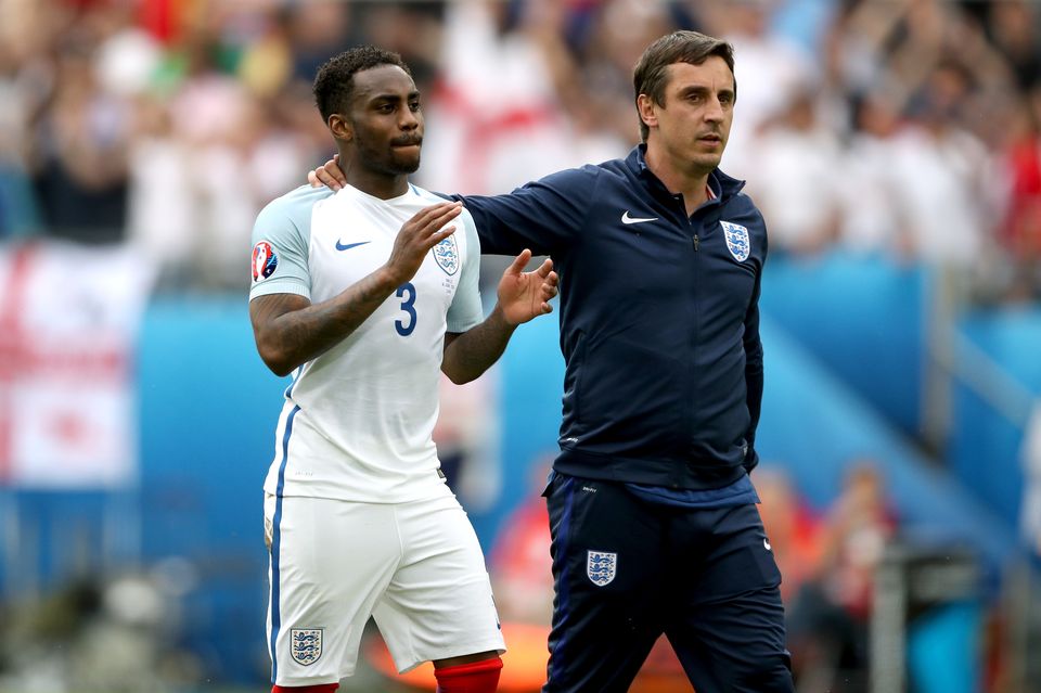 Former England coach Gary Neville (right) would have chosen Eddie Howe or Graham Potter (John Walton/PA)