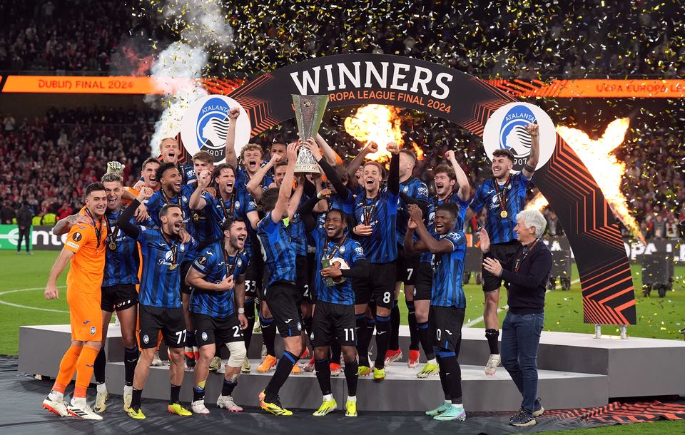 Atalanta won the Europa League final in Dublin (Niall Carson/PA)