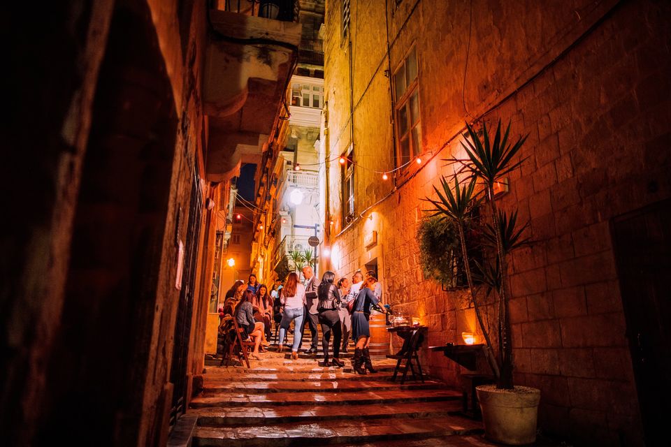 Strait Street, Valletta night-time bar