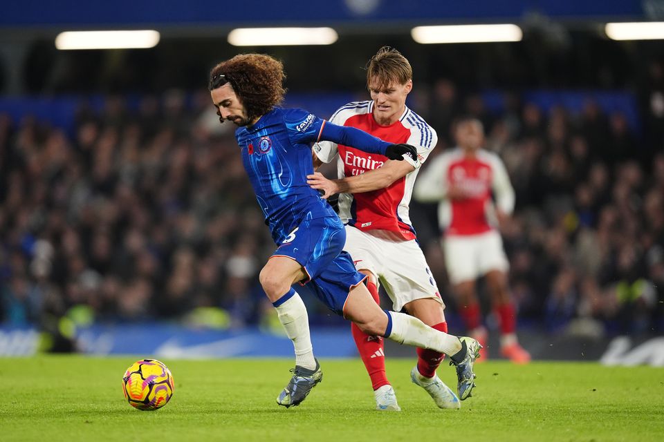 Martin Odegaard (right) started his first game for Arsenal on Sunday since August after recovering from injury (John Walton/PA)