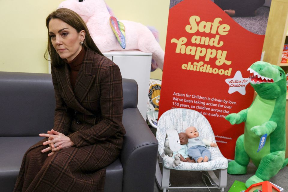 The Princess of Wales, Patron of Action for Children, during a visit to a mother and baby unit inside HMP Styal in Wilmslow, Cheshire (Phil Noble/PA)