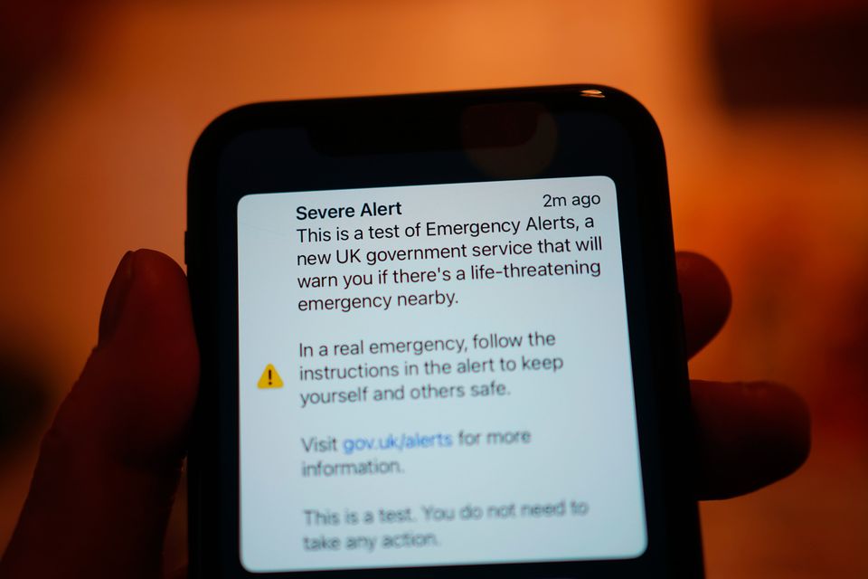 The UK-wide emergency alert system 