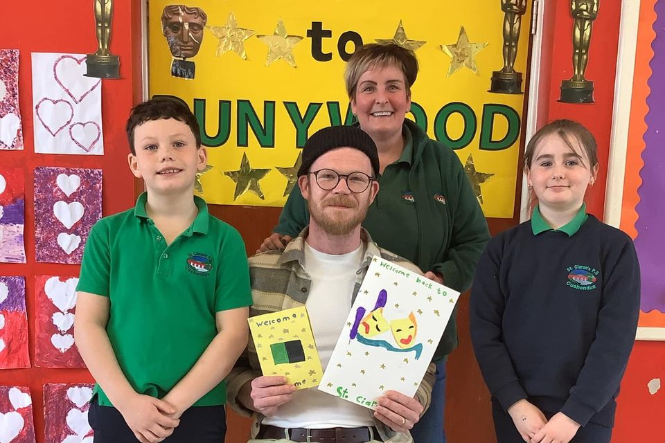 Seamus O'Hara was back at St Ciaran's PS Cushendun this week to share his story with the pupils