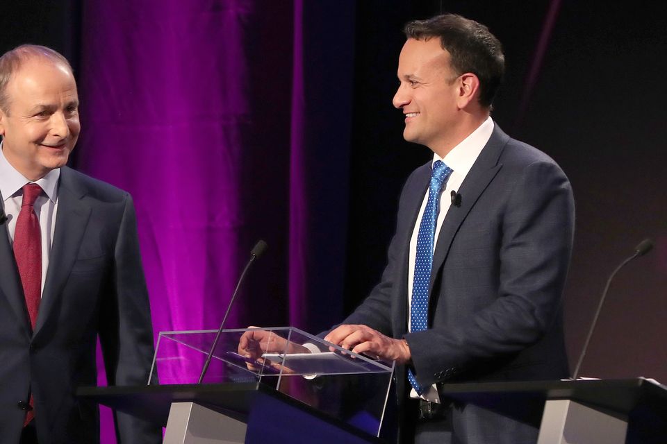 Fianna Fail leader Micheal Martin (left) and Fine Gael leader, Taoiseach Leo Varadkar (Niall Carson/PA)