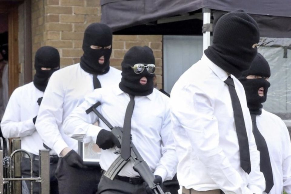 INLA gunmen at the funeral of Marty McElkerney