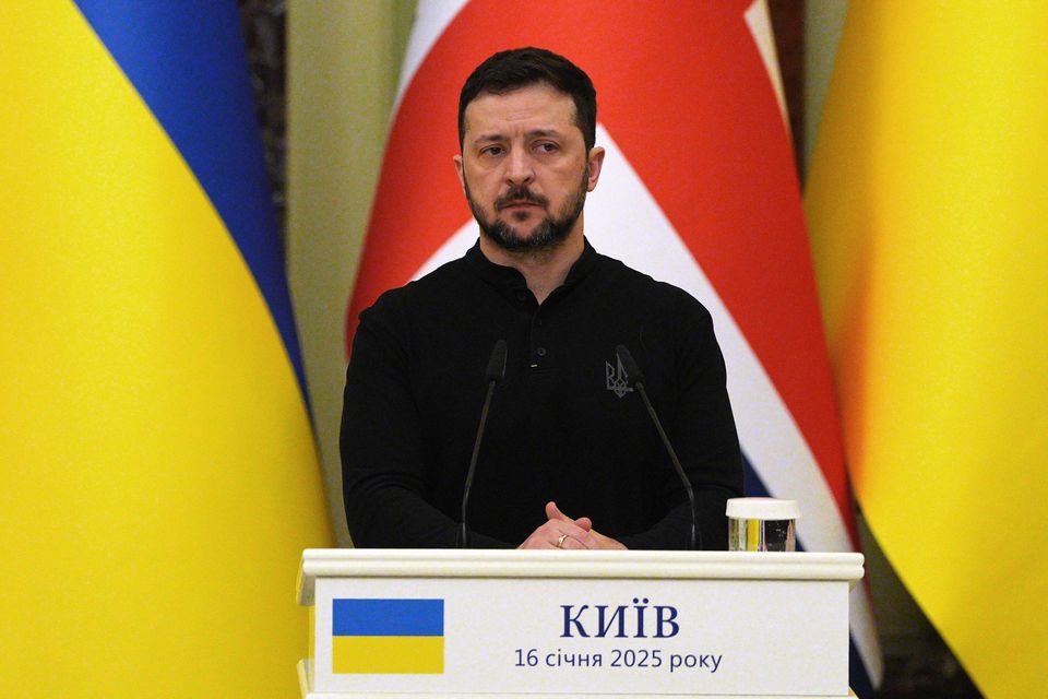 Volodymyr Zelensky previously accused Donald Trump of living in a ‘disinformation space’ after the US president falsely claimed Ukraine had started the current conflict (Carl Court/PA)