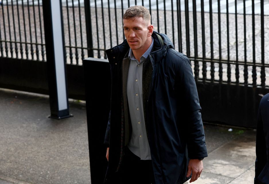 Chris Farrell, who is charged with failing to prevent a crime, arrives for trial at the Bordeaux courthouse. (Getty Images)