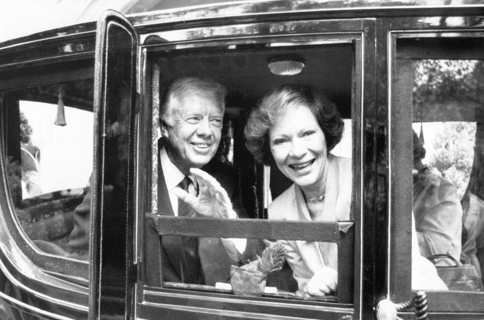 US President Jimmy Carter and his wife Rosalyn travel by carriage in the Newcastle Lord Mayor’s parade (Archvie/PA)