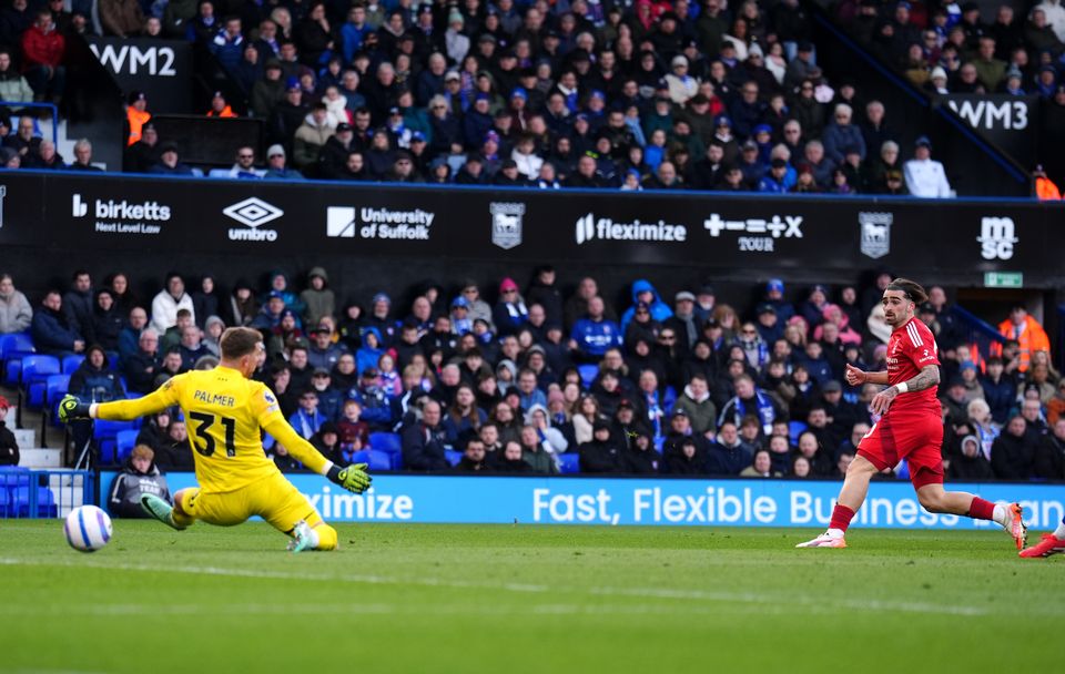 Jota Silva fires home Forest’s fourth goal (John Walton/PA)