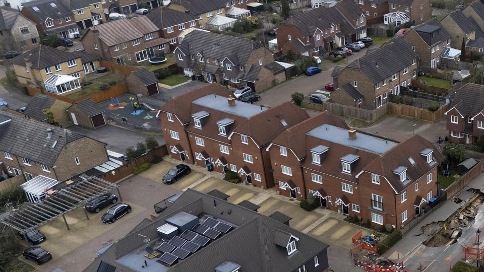 Police evacuated a number of properties and a 100-metre cordon was put in place after a sinkhole appeared in the small village (Jordan Pettitt/PA)