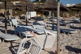 thumbnail: Blood stains are seen on a deckchair at the beach of the Riu Imperial Marhaba Hotel in Port el Kantaoui, on the outskirts of Sousse south of the capital Tunis, on June 27, 2015, in the aftermath of a shooting attack on the beach resort claimed by the Islamic State group. The IS group on June 27 claimed responsibility for the massacre in the seaside resort that killed nearly 40 people, most of them British tourists, in the worst attack in the country's recent history. AFP PHOTO / KENZO TRIBOUILLARDKENZO TRIBOUILLARD/AFP/Getty Images