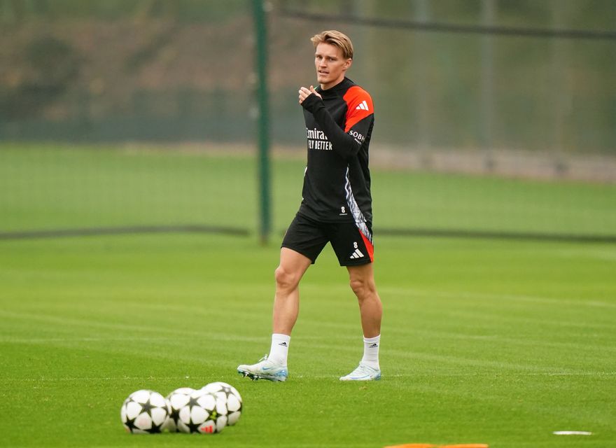 Martin Odegaard is back in training after injury (Zac Goodwin/PA)