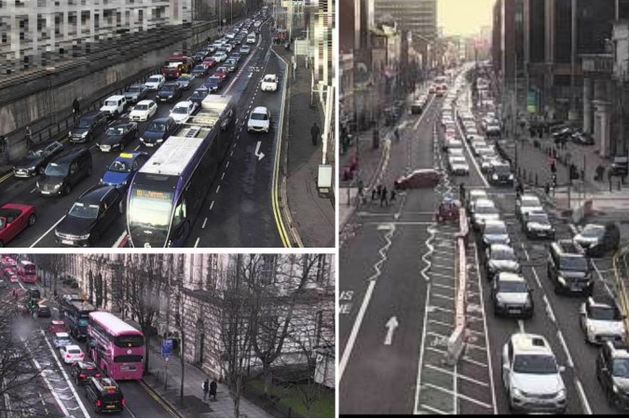 Traffic chaos as shoppers flock to Belfast for last-minute Christmas shopping