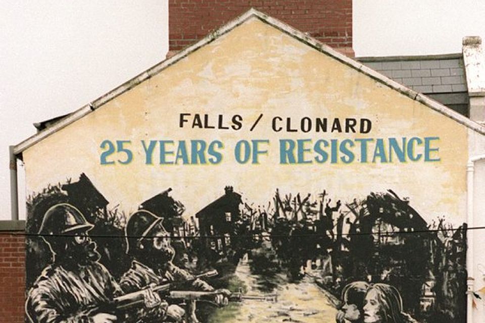 Republican mural in West Belfast. 1998
