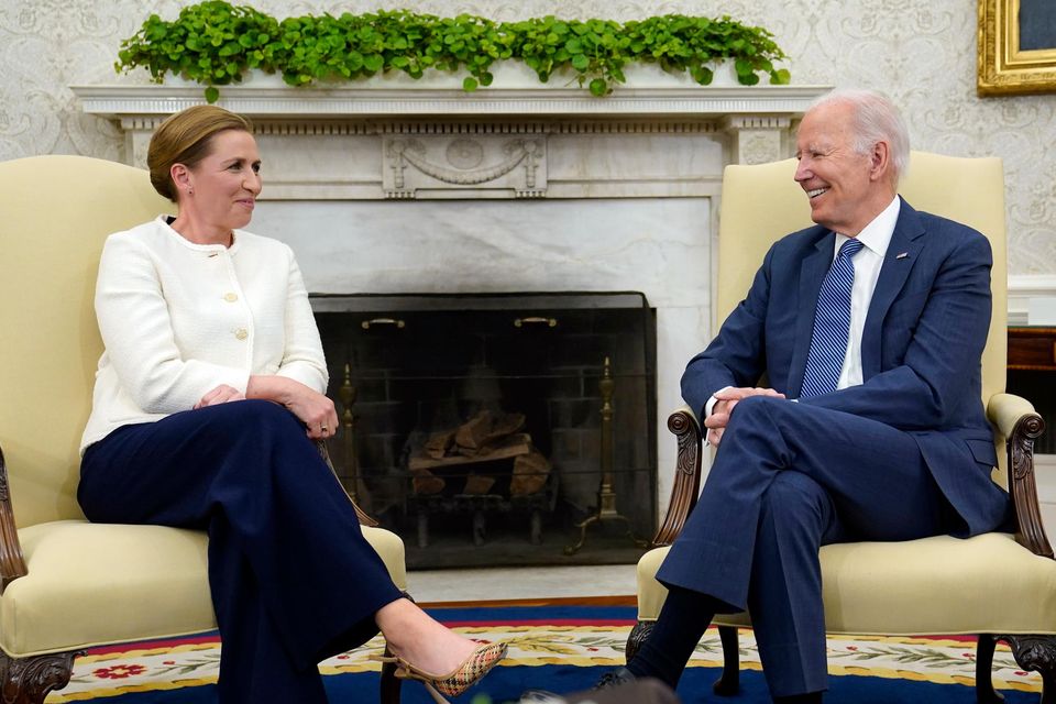 US President Joe Biden has thanked Denmark for its role in the Western alliance ‘standing up’ for Ukraine as it tried to fend off Russia’s invasion (Susan Walsh/AP)