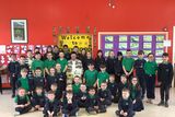 thumbnail: Principal Rhona Donnelly said the children were excited to meet the An Irish Goodbye actor