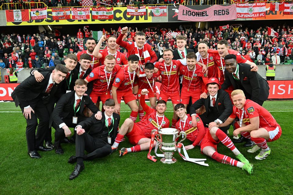 Cliftonville's Class of 2024 enjoy their historic first Irish Cup success in 45 years following their victory over Linfield