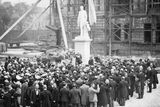 thumbnail: Belfast City Hall.  Donegall Square. Under construction in 1903. The Earl of Glasgow unveiling the statue of Sir Edward J Harland in the grounds of the new City Hall.
BELFAST TELEGRAPH ARCHIVE