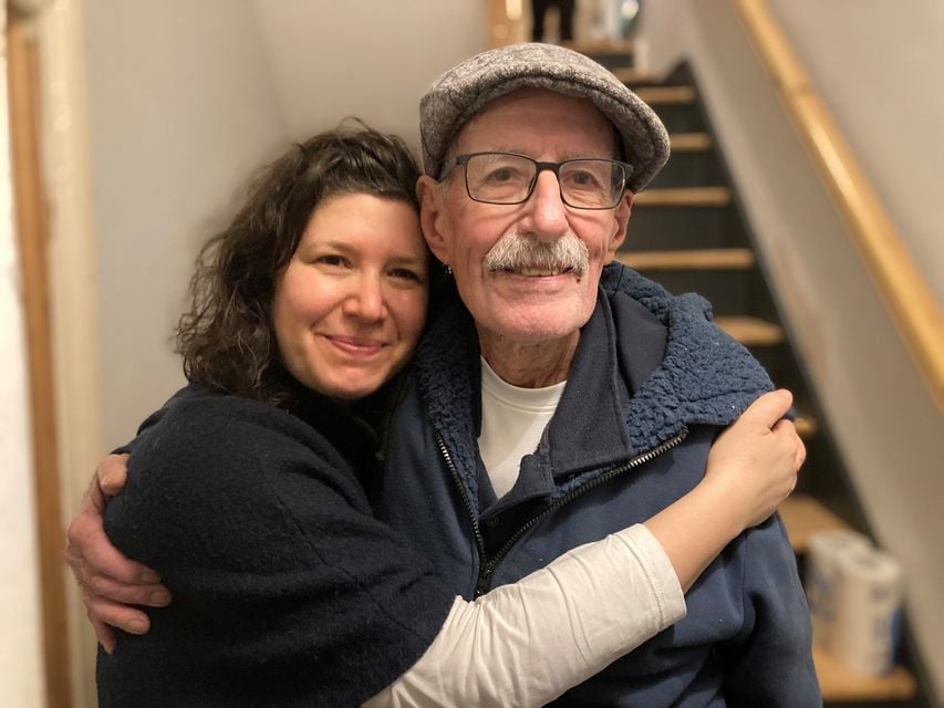 Dr Sharone Lifschitz with her father Oded Lifshitz (Sharone Lifschitz/PA)