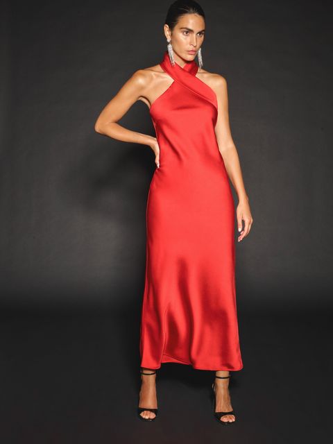 Jodie Halter Satin Maxi Dress, £110, Monsoon