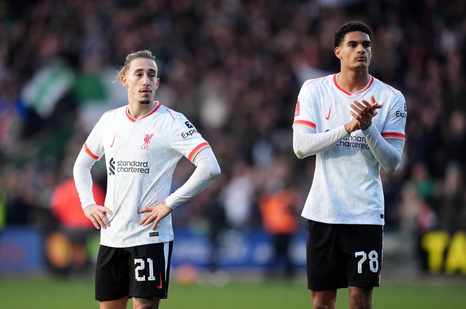 Liverpool’s second string were stunned by Plymouth (Adam Davy/PA)